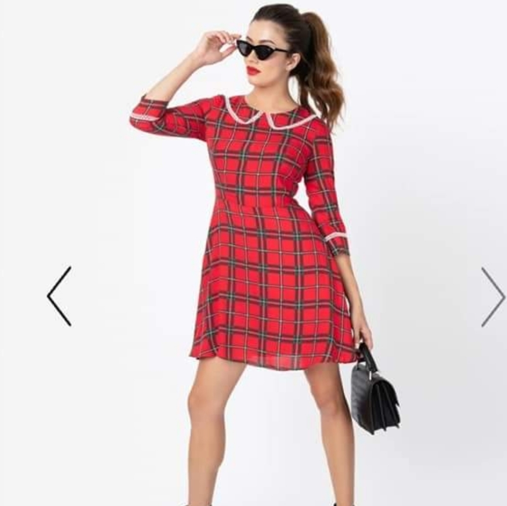 XXL voodoo vixen plaid dress